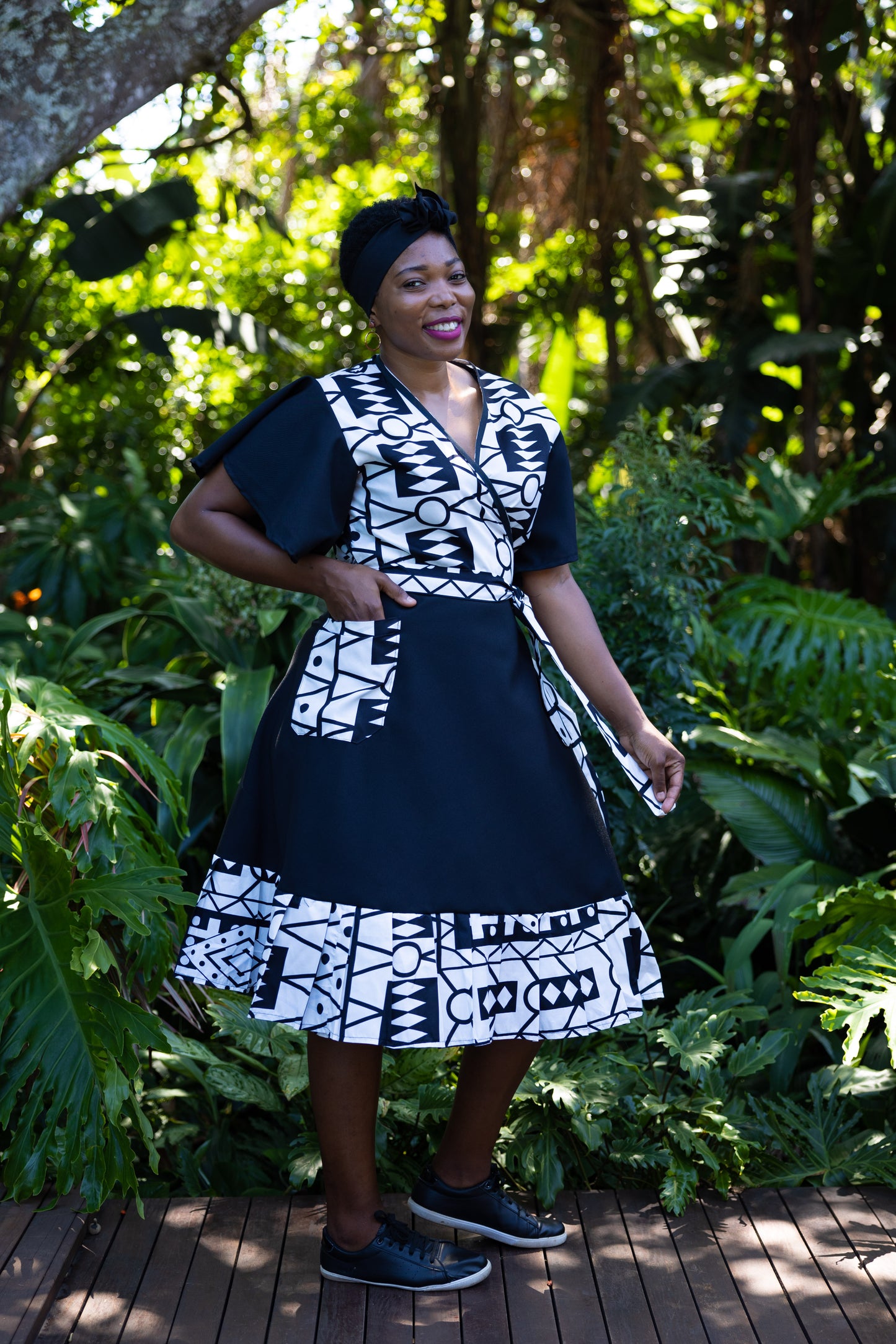 THE PINAFORE WRAP / KUBA PRINT