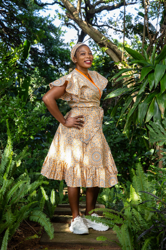 A PINAFORE WRAP / MIZANI PRINT