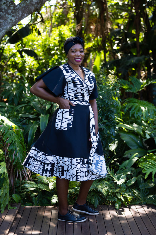 THE PINAFORE WRAP / KUBA PRINT