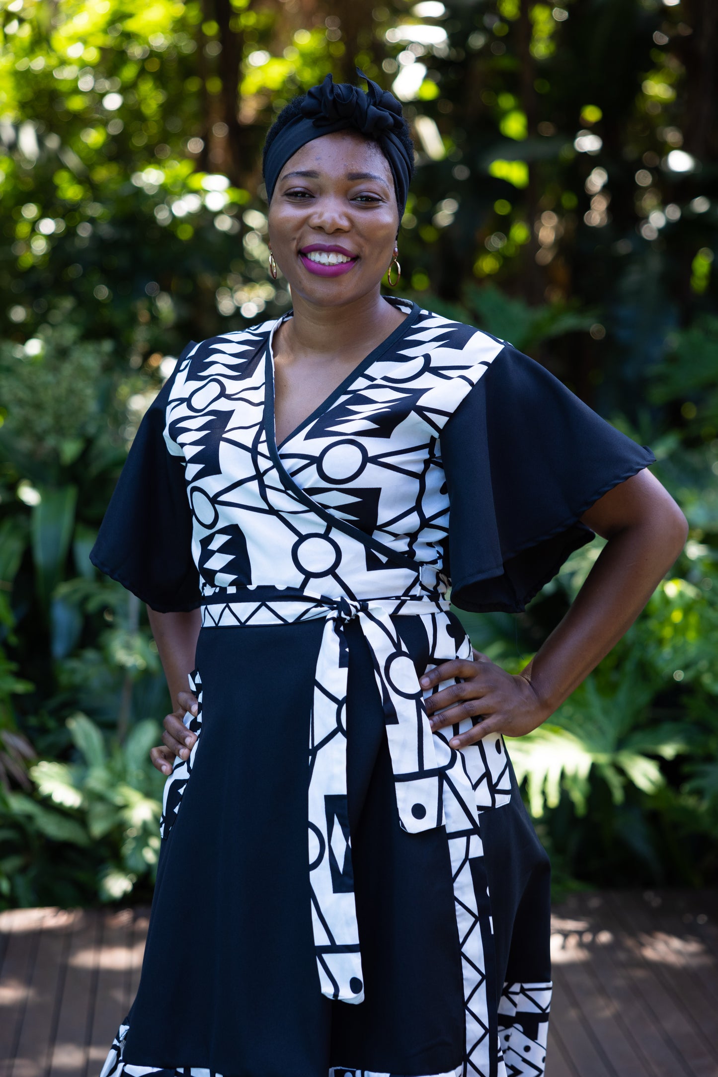 THE PINAFORE WRAP / KUBA PRINT