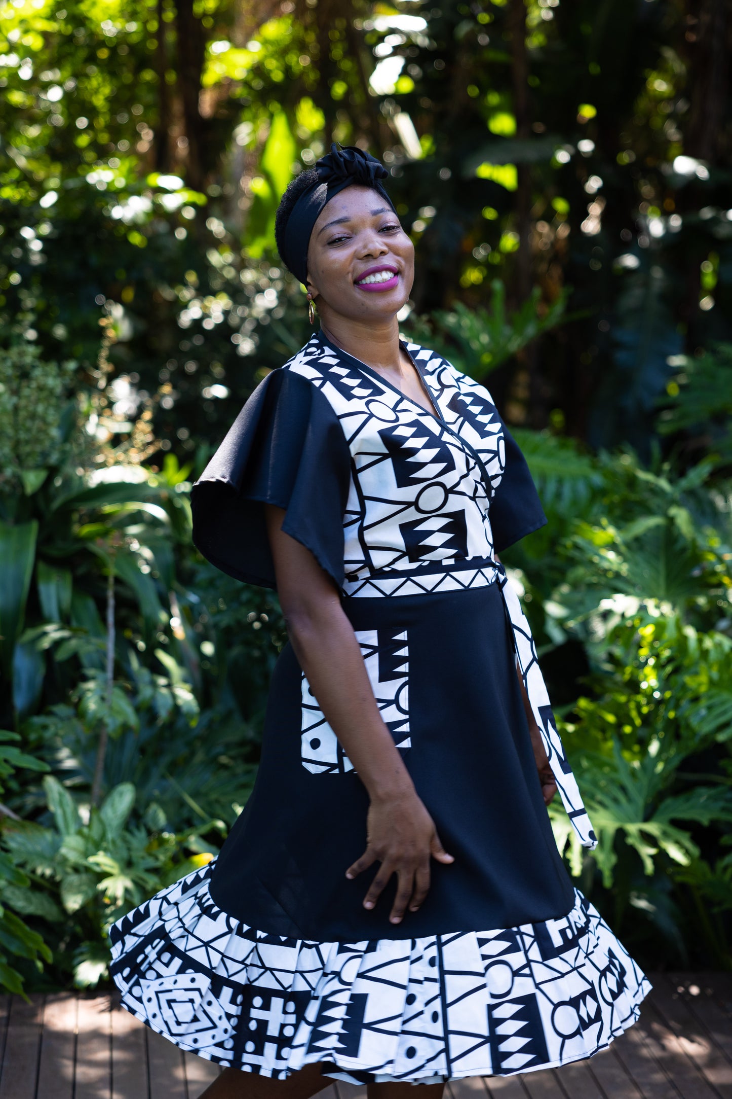 THE PINAFORE WRAP / KUBA PRINT