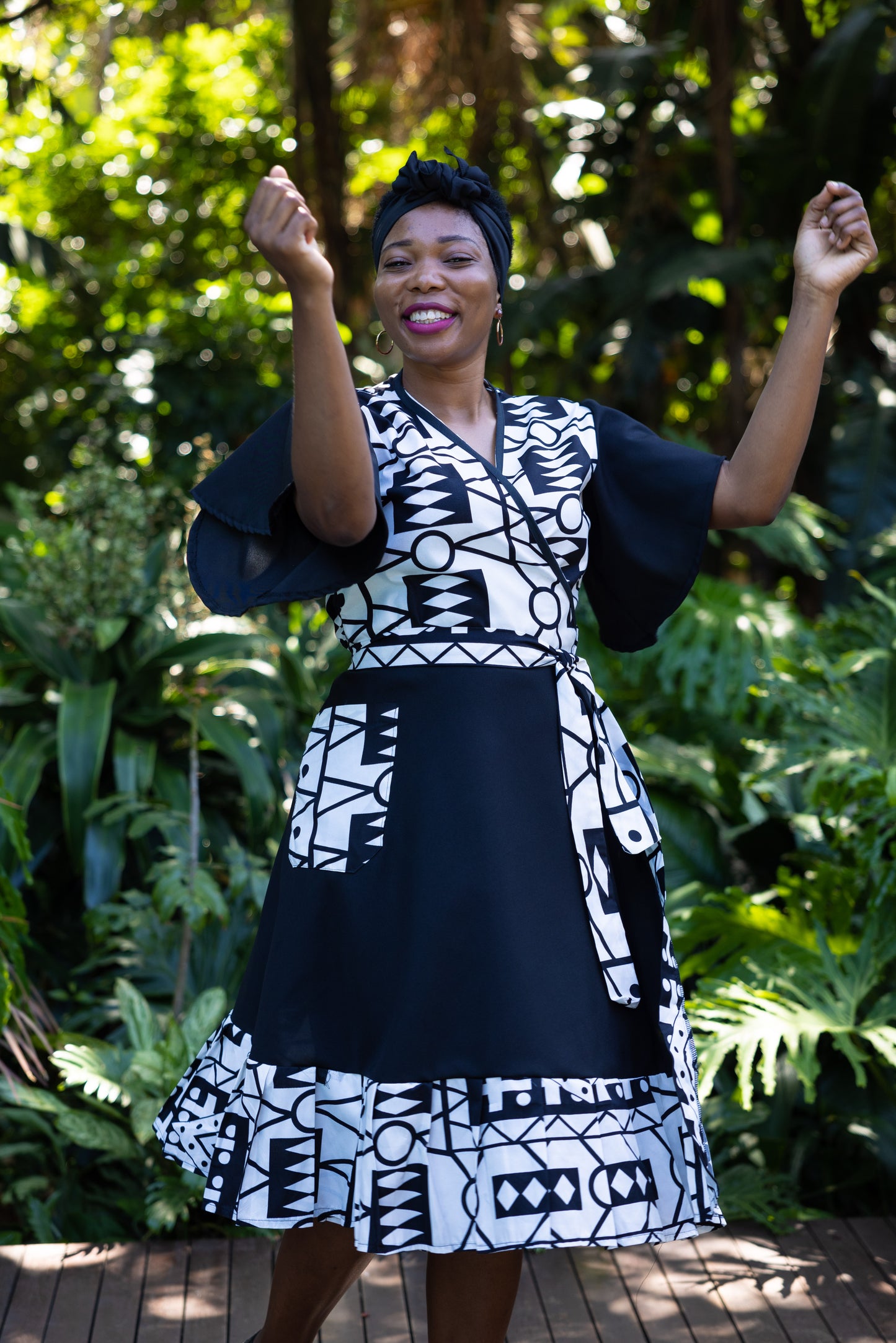 THE PINAFORE WRAP / KUBA PRINT